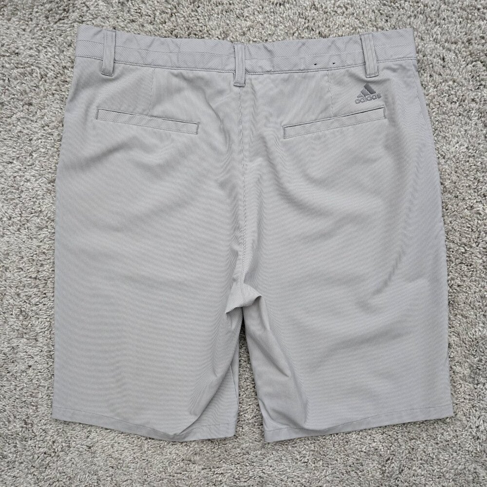 Adidas 365 Pinstripe Performance Shorts Men Grip Waist Golf Athleisure 34 - Picture 3 of 7